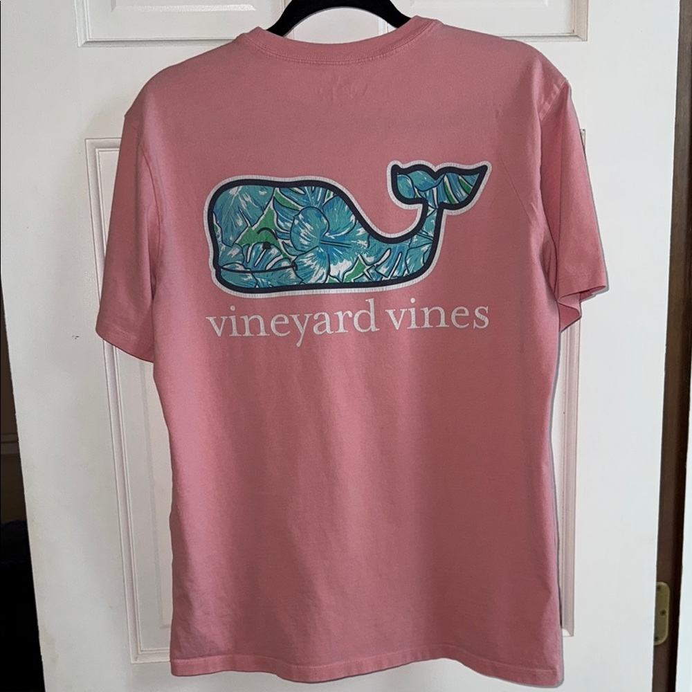 Vineyard Vines Pink Pocket Tee - Size S